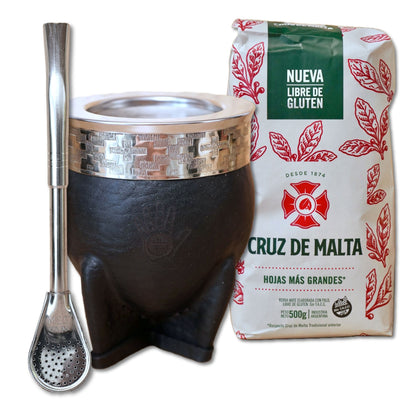 Stainless Steel Yerba Mate Kit - Imperial Gourd, Bombilla, & Yerba
